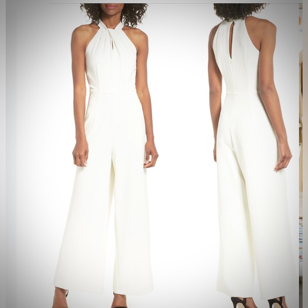 Julia Jordan Cream Halter Jumpsuit